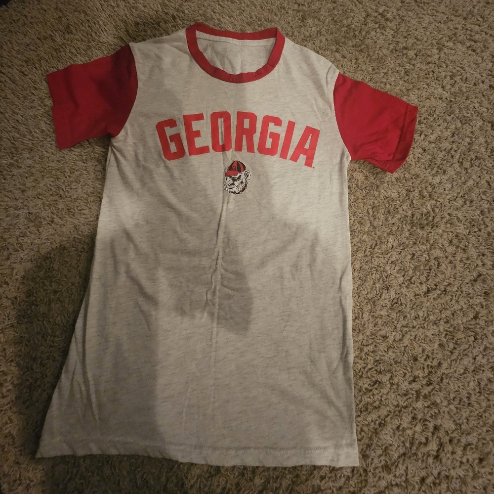 Women Red and Gray Georgia T-Shirt